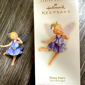 Pansy Fairy Hallmark Ornament